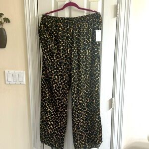 Eloquii pull on printed wide-leg pant